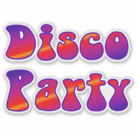Disco Party 2 Sticker (Voorkant)