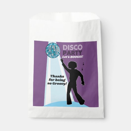 Disco Party 70's Dance Custom Favor Tassen Bedankzakje (Voorkant)