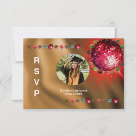 Disco Party Aangepaste Foto RSVP