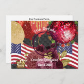 Disco Party Custom Foto De Details Informatiekaartje (Voorkant / Achterkant)