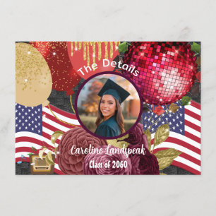 Disco Party Custom Foto De Details Informatiekaartje