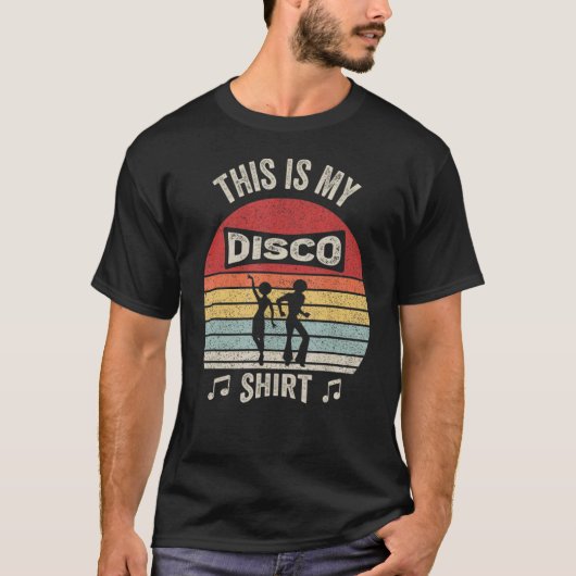 Disco Party Dance Gift  Retro Disco 70 en 8 T-shirt (Voorkant)