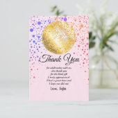 disco party dance party 70er jaren goud disco bal kaart (Staand voorkant)