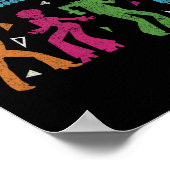 Disco Party Dancing 70s Style Retro Disco  Poster (Hoek)