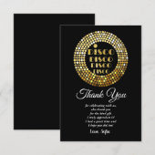 disco party dans party 70 ' s gouden disco ball in kaart (Voorkant / Achterkant)