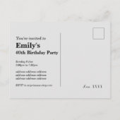 disco party dans party 70 ' s gouden disco ball in uitnodiging briefkaart (Achterkant)