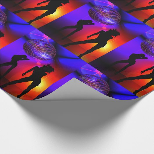 Disco Party dansers Cadeaupapier (Hoek)