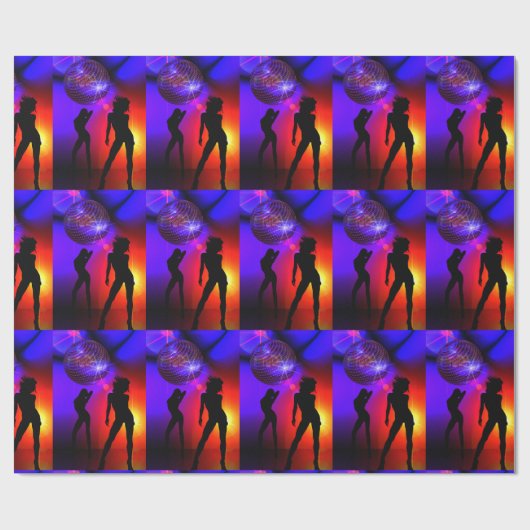 Disco Party dansers Cadeaupapier (Vlak)