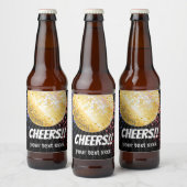 disco party dansfeest 70s gouden disco bal bier etiket (Flessen)