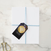 disco party dansfeest 70s gouden disco bal cadeaulabel (Met Touw)