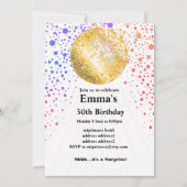 disco party dansfeest 70s gouden disco bal kaart (Voorkant)