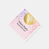 disco party dansfeest 70s gouden disco bal servet (Hoek)