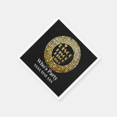 disco party dansfeest 70s gouden disco bal servet (Hoek)