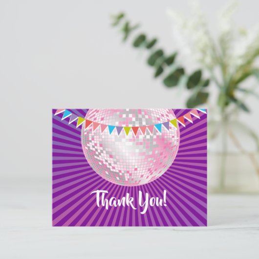 disco party , glitter , dans , party dank je kaart (Staand voorkant)