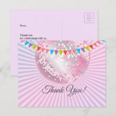 disco party , glitter , dans , party dank je kaart (Voorkant / Achterkant)