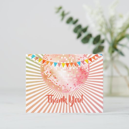 disco party , glitter , dans , party dank je kaart (Staand voorkant)