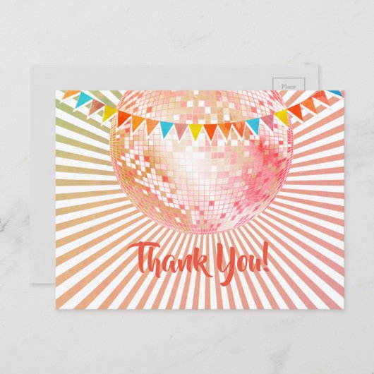 disco party , glitter , dans , party dank je kaart (Voorkant / Achterkant)