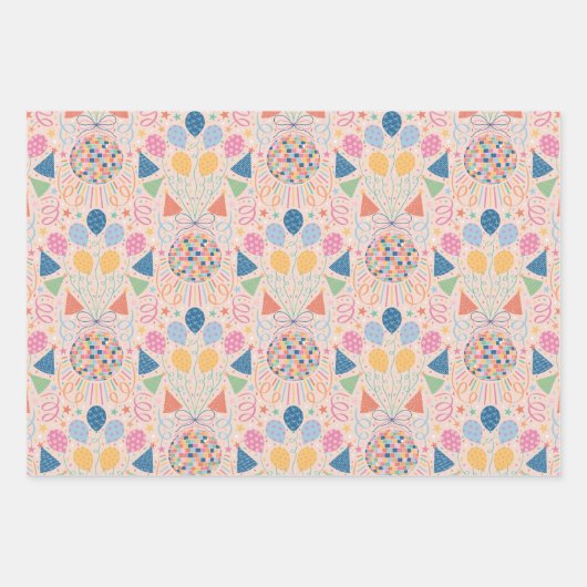 Disco Party Inpakpapier Vel (Voorkant)