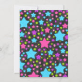 Disco Party Invitation Glow Disco Party nodigt uit Kaart (Achterkant)