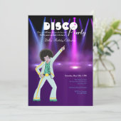 Disco Party Invitation Kaart (Staand voorkant)