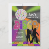 Disco Party Invitation Kaart (Voorkant)