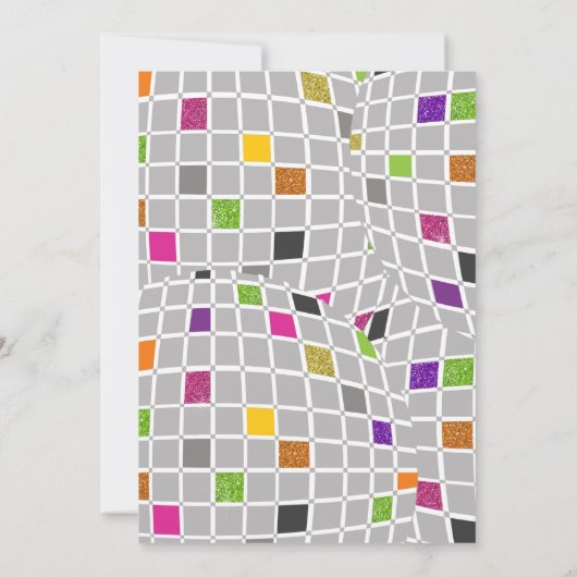 Disco Party Invitation Kaart (Achterkant)