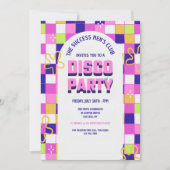 Disco Party Invitation Kaart (Voorkant)