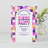 Disco Party Invitation Kaart (Staand voorkant)