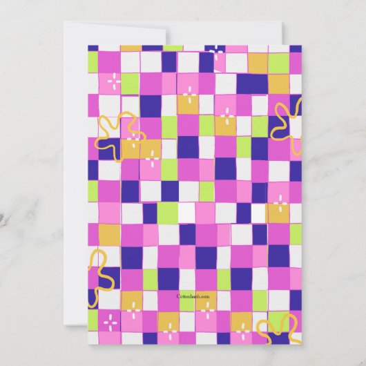 Disco Party Invitation Kaart (Achterkant)