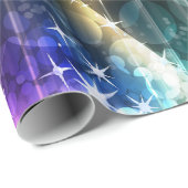 Disco Party Neon verlicht kerstbomen Cadeaupapier (Rol Hoek)