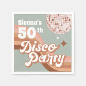 Disco Party Retro Birthday Napkins Servet (Voorkant)