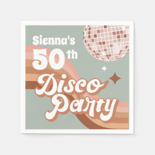 Disco Party Retro Birthday Napkins Servet
