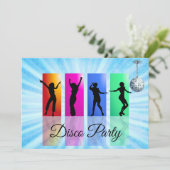Disco Party retro dansen Verjaardagsfeest Kaart (Staand voorkant)