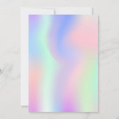 Disco party roze mint groen holografische verjaard kaart (Achterkant)