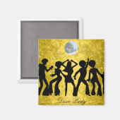 Disco Party Save the Date-magneet Magneet (Voorkant / Achterkant)