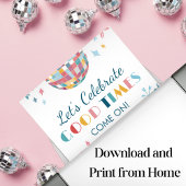 Disco Party Sign vieren goede tijden Poster