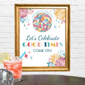 Disco Party Sign vieren goede tijden Poster