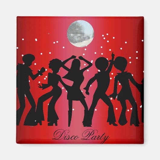 Disco Party Sla de datummagneet op Magneet (Voorkant)