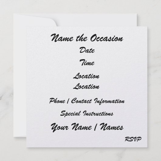 DISCO Party - SRF Kaart (Achterkant)