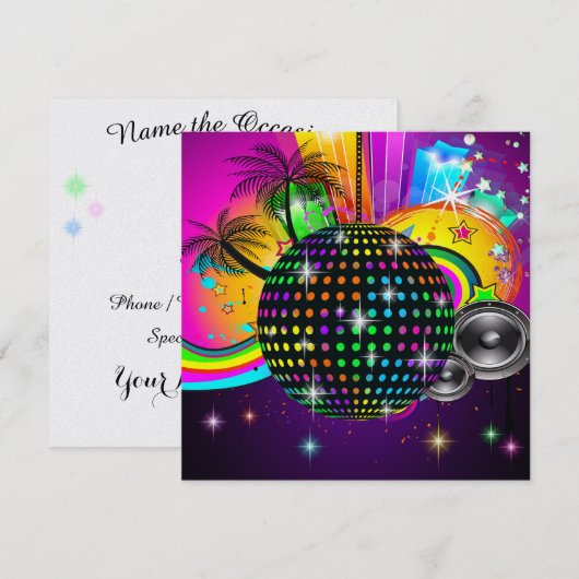 DISCO Party - SRF Kaart (Voorkant / Achterkant)