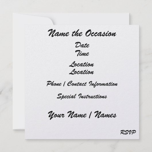 DISCO Party - SRF Kaart (Achterkant)