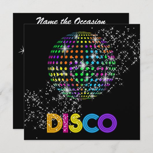 DISCO Party - SRF Kaart (Voorkant / Achterkant)