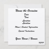 DISCO Party - SRF Kaart (Achterkant)