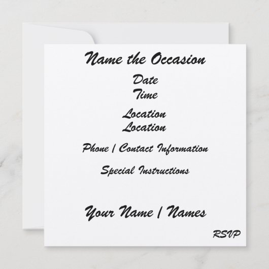 DISCO Party - SRF Kaart (Achterkant)