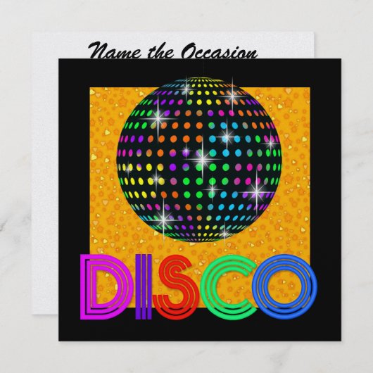 DISCO Party - SRF Kaart (Voorkant / Achterkant)