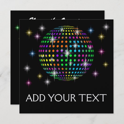 Disco Party - SRF Kaart (Voorkant / Achterkant)