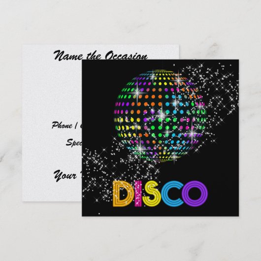 DISCO Party - SRF Kaart (Voorkant / Achterkant)
