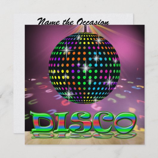 DISCO Party - SRF Kaart (Voorkant / Achterkant)