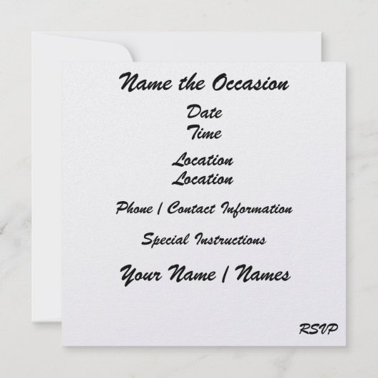 DISCO Party - SRF Kaart (Achterkant)