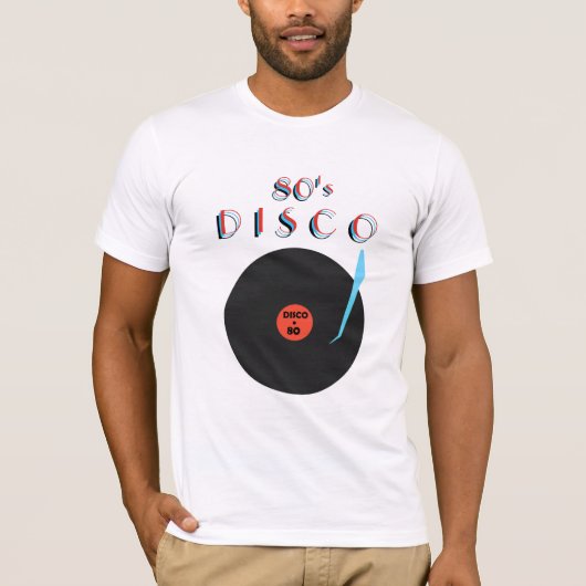 Disco Party T-Shirt Retro Muziek (Voorkant)